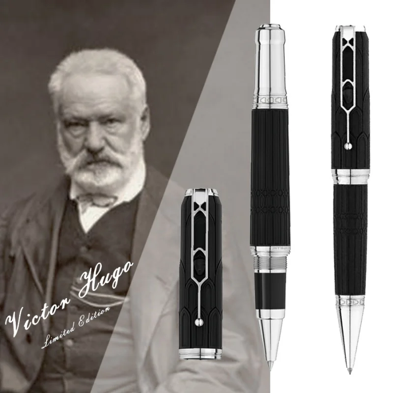 Роскошная шариковая ручка MB, записывающее устройство Victor Hugo, в архитектурном стиле, с гравировкой и серийным номером