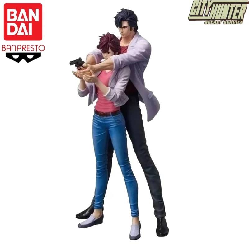 В наличии Bandai Banpresto Original City Hunter Saeba Ryo Makimura Kaori Модель гаража Игрушки Статуя Коллекционные украшения