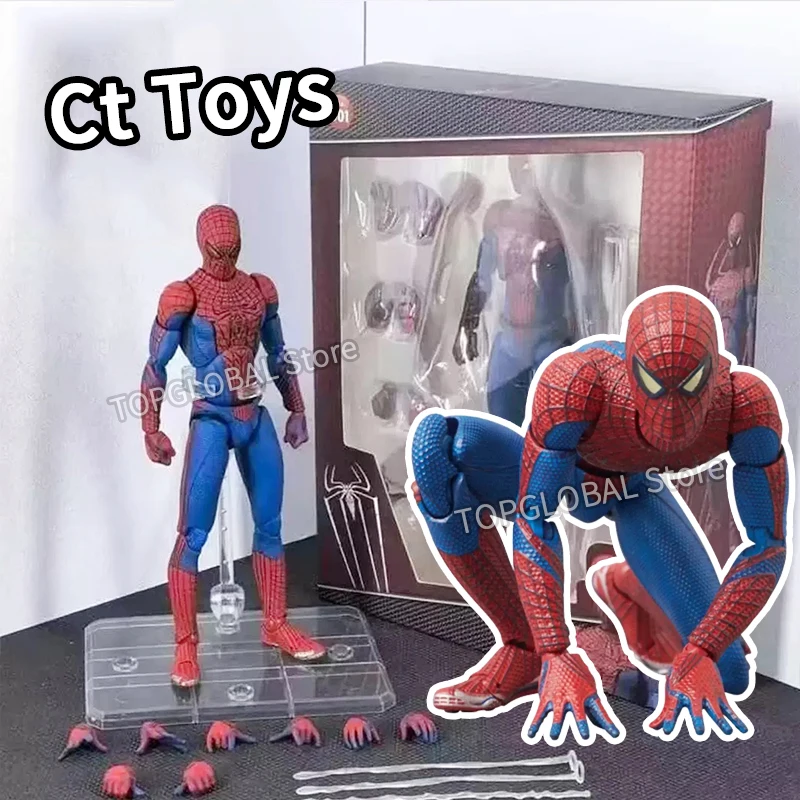 Ct Toys Mafex 001Spiderman Peter Parker Эндрю Гарфилд The Amazing Spider-Man Shf Аниме Фигурка Фигурка Игрушки по индивидуальному заказу