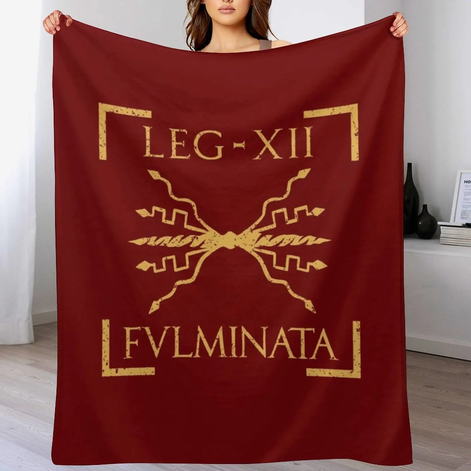 Legio XII Fulminata Thunderbolt Эмблема Римского Легиона Плед Спальный Мешок Тяжелые Одеяла