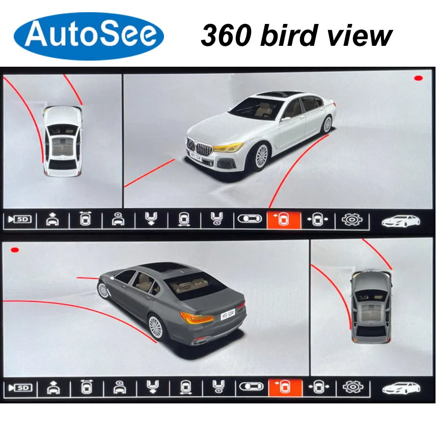 Подходит оригинальный OEM-монитор 2013-2020 для BMW 6 серии F06 F12 F13 G32 панорамный вид с птицей 360 камера передняя задняя Surround реверс