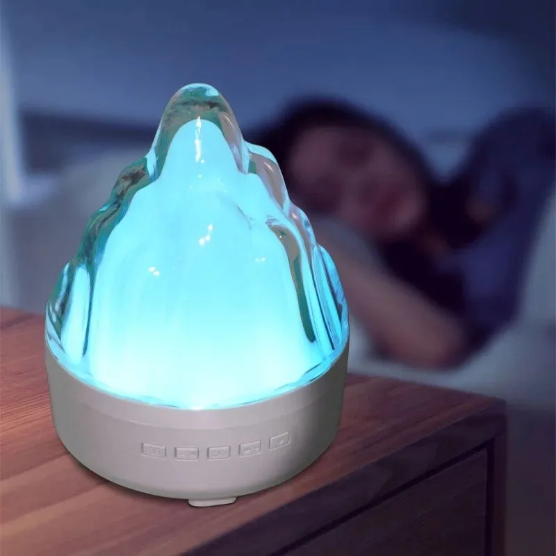 Фото Прозрачный настольный динамик «Снежная гора», Bluetooth-сабвуфер, крутой RGB атмосферный ночник для гостиной, подарок на день рождения №3