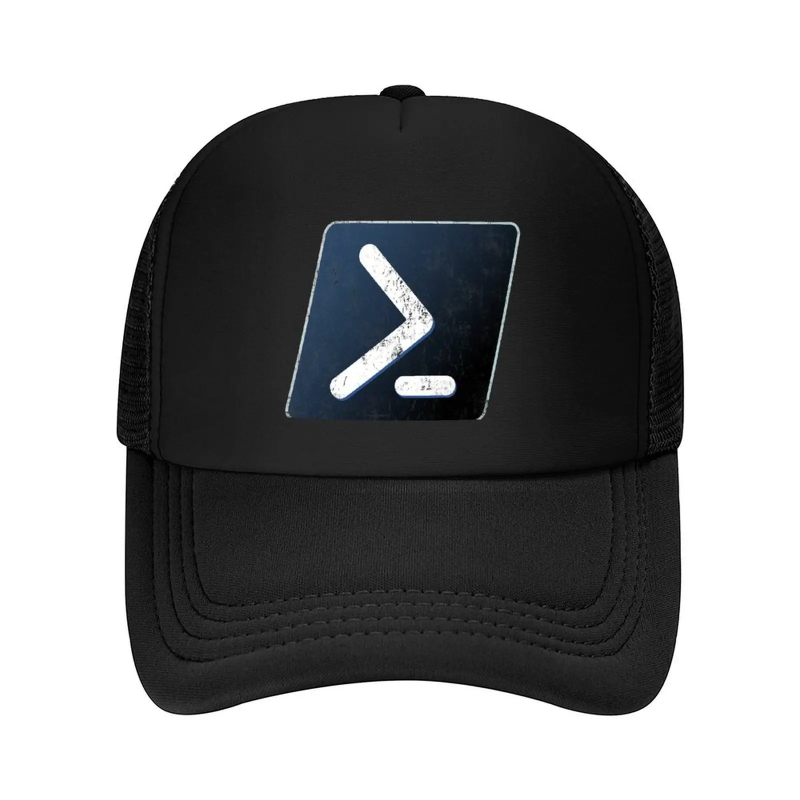 Винтажная бейсболка PowerShell, кепка дальнобойщика, черная шляпа в стиле хип-хоп с защелкой на спине, мужская бейсболка, женская