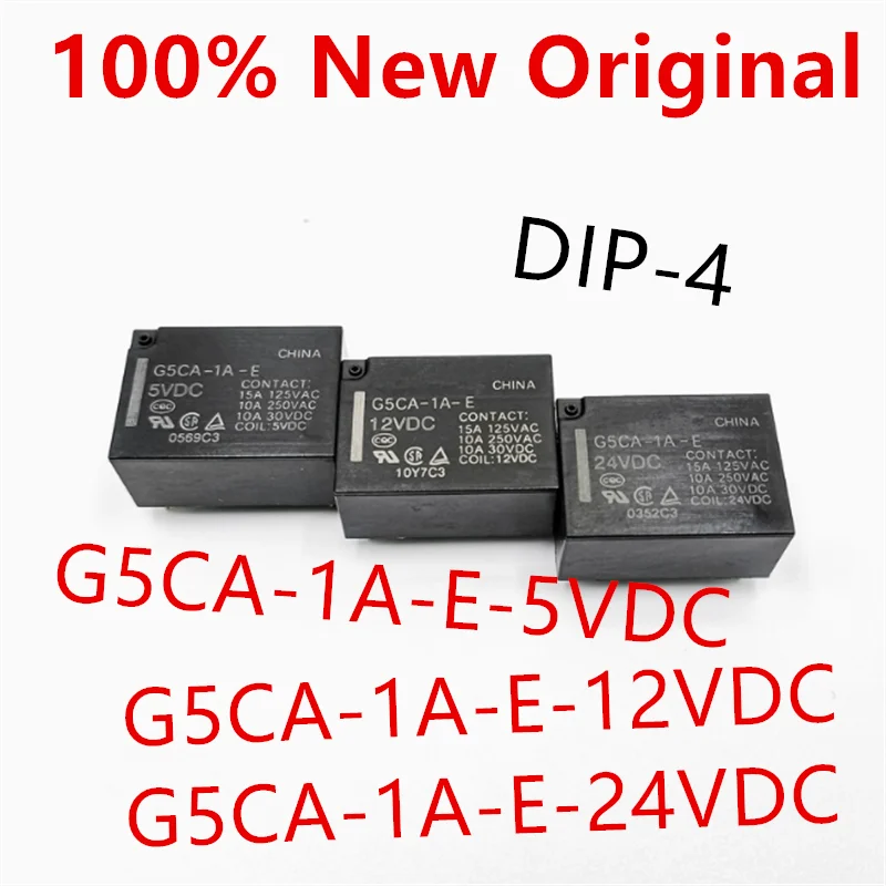 10 шт. G5CA-1A-E-5VDC 、G5CA-1A-E-12VDC 、G5CA-1A-E-24VDC DIP-4 10A Новое силовое реле G5CA-1A-E-5/12/24VDC