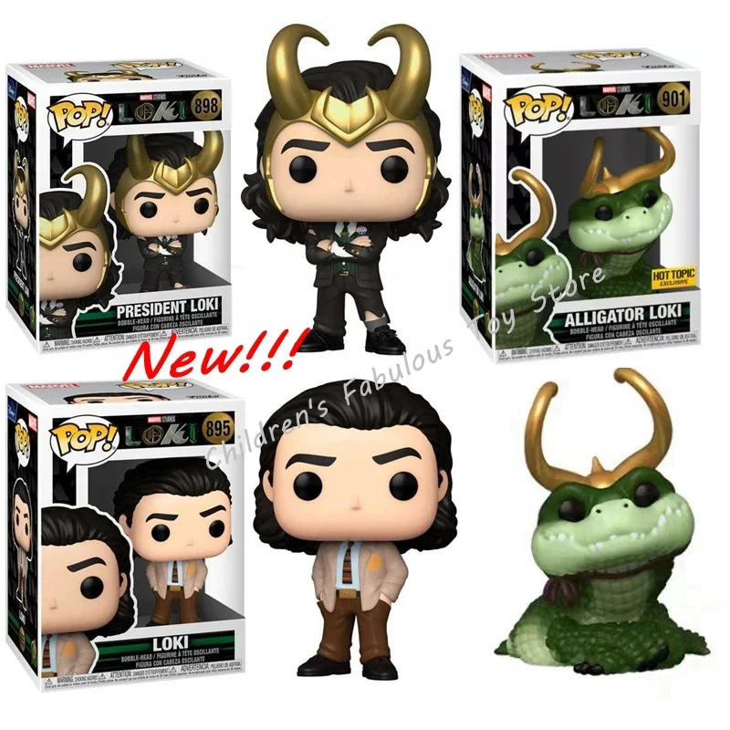 НОВЫЕ игрушки Funko Pop Movies&TV Alligator # 901 Локи # 895 Фигурка Модель игрушки Президент Локи # 898 подарков на день рождения для детей