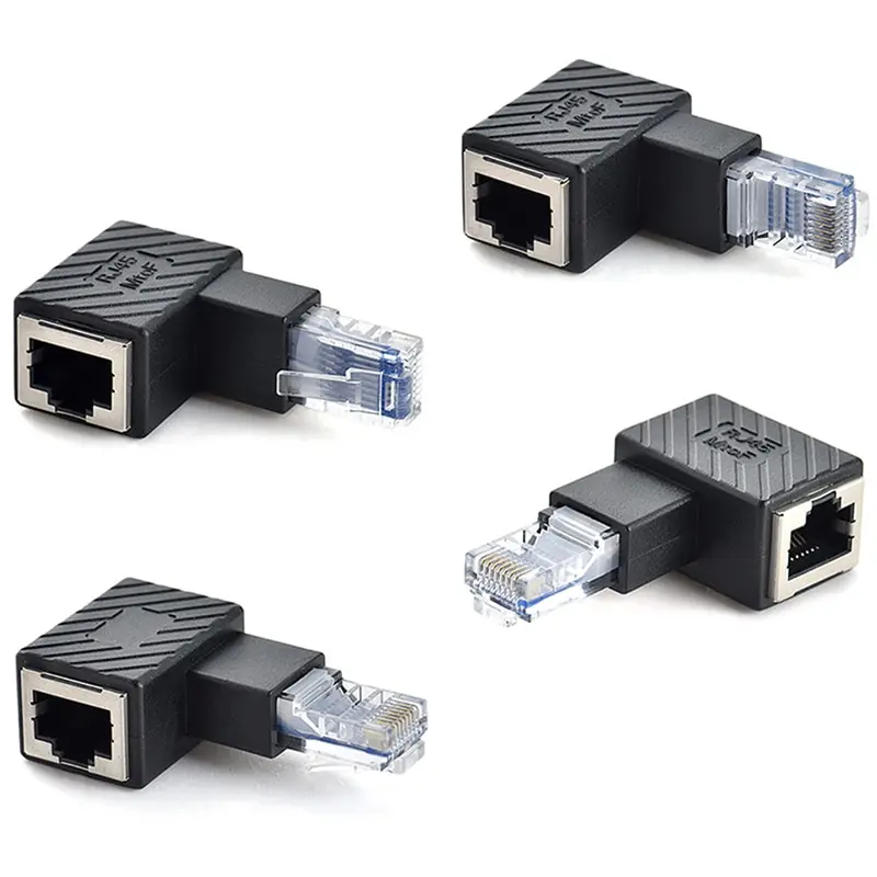 Адаптер-удлинитель для сетевого кабеля RJ45, под прямым углом 90 градусов