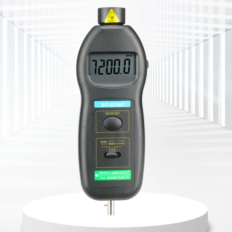 DT2236C ЖК-дисплей измеритель скорости тестер лазерный цифровой тахометр автоматический датчик Тахометр rpm мотоцикл