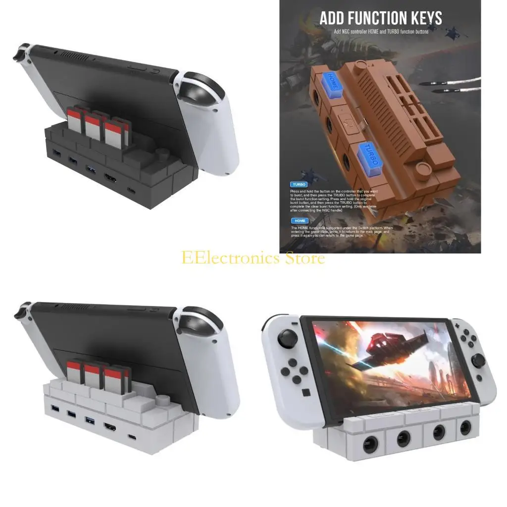 B03C Type-C входной зарядка станции HDMI-совместимого видео преобразователя для переключения