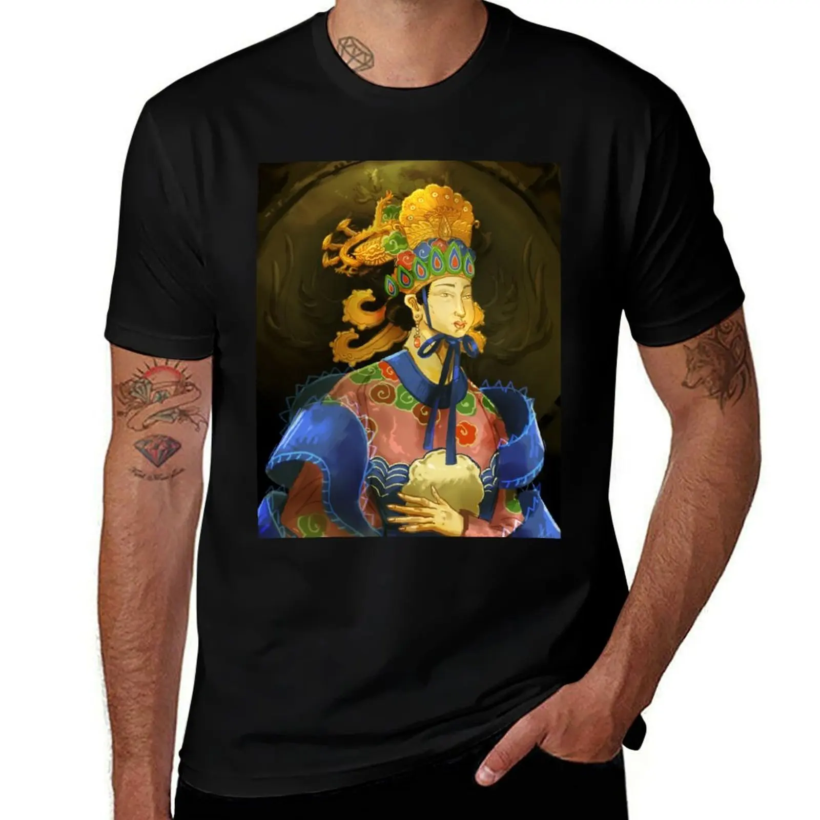 Футболка Empress Wu Zetian, рубашки с рисунком, заготовки для мальчика, мужские рубашки, футболка с рисунком