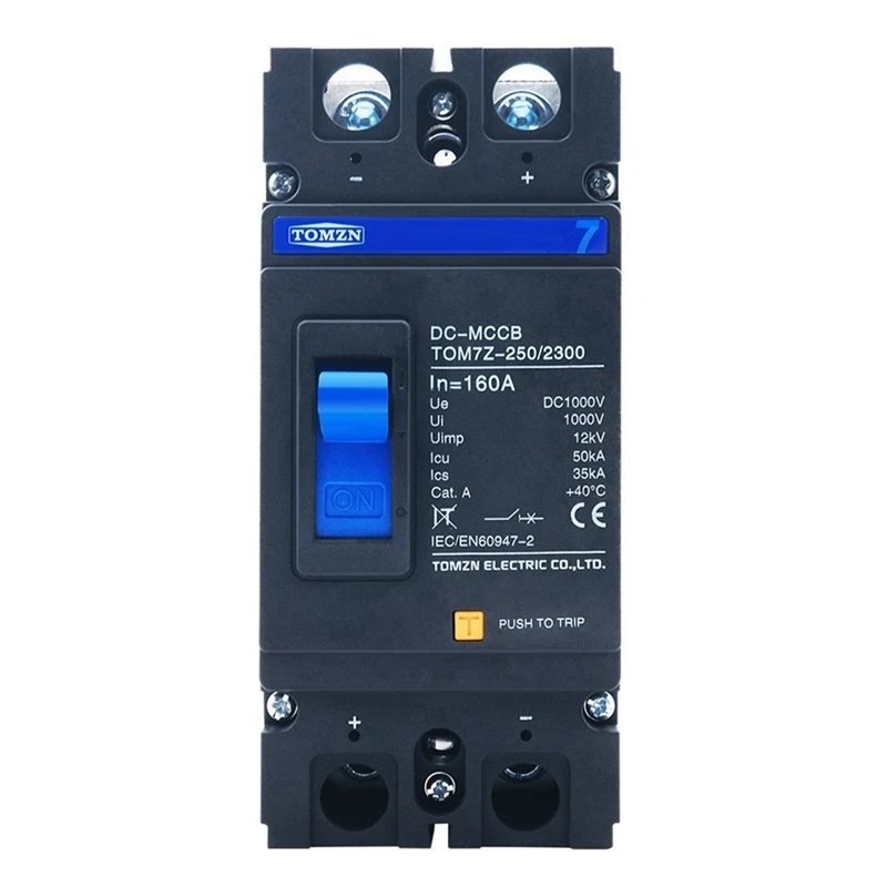 TOMZN 2P DC 1000 В, литая от солнечной энергии, автоматический выключатель MCCB, защита от перегрузки, защита переключателя для солнечных фотоэлектрических систем