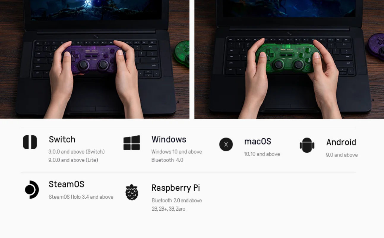 8Bitdo SN30 Pro с эффектом Холла, Bluetooth-геймпад, контроллер, джойстик для Nintendo Switch, MacOS, Android ПК, SteamoS Raspberry Pi (art.: 3920ced4e80da) - 3920ced4e80da