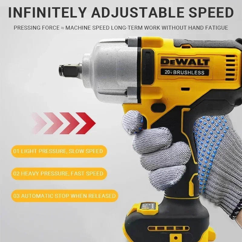 DEWALT DCF900 Электрический ударный гайковерт Бесщеточный Аккумуляторный 1/2 
