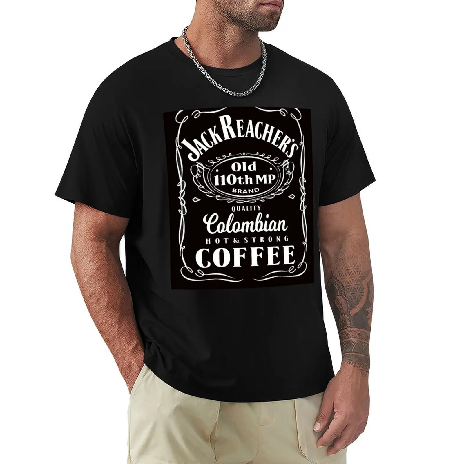 Футболка Jack Reacher 110th MP Coffee, винтажная футболка с рисунком, милые топы, синие арховные мужские винтажные футболки