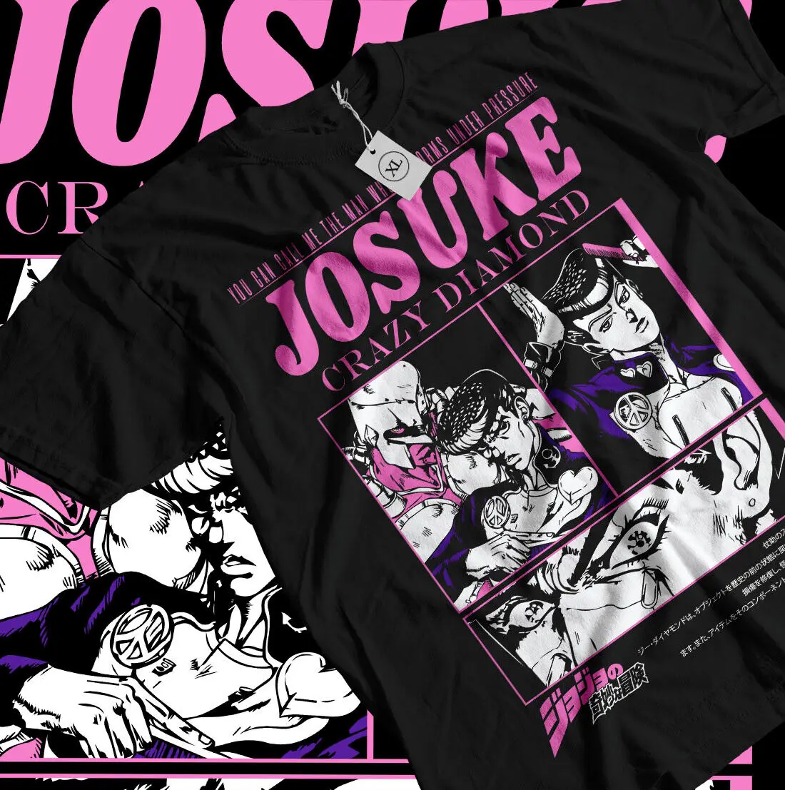 Футболка Josuke с принтом Кира, необычная футболка Джоджо из аниме Kawaii манга графическое, все размеры