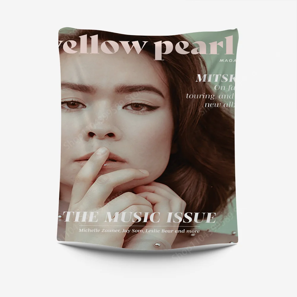 Фото Певица M-Mitski гобелен креативный узор фото гостиная настенный художественный гобелен Декор вечерние уличные украшения баннеры №3