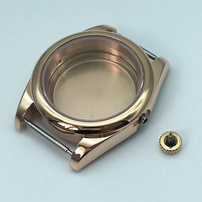 Корпуса часов из розового золота 316L, 36 мм/40 мм, сапфировое стекло для Seiko nh34 NH35 NH36 NH38 Eta 2824, механизм Sky Overlord, корпус Mod