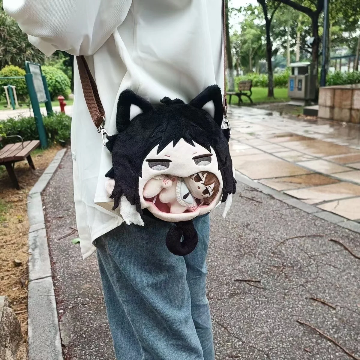 Фото Сумка для косплея Bungo Stray Dogs, аниме Chuuya Dosi, большой рот, нулевой кошелек, рюкзак Dazai, сумка для сжимания боли №2