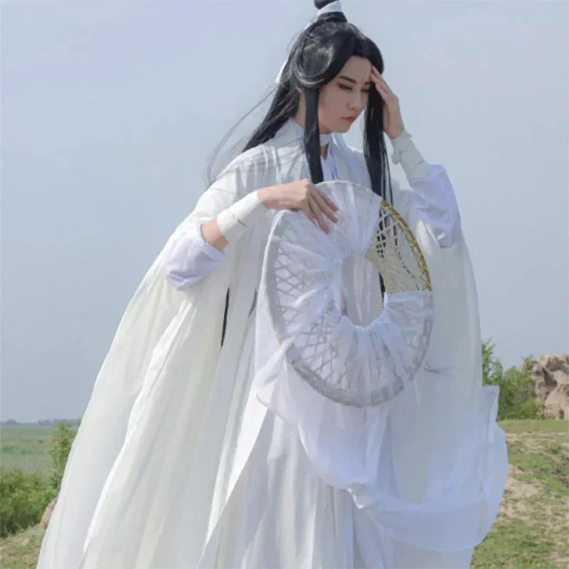 Фото Xie Lian Косплей Костюм Аниме Tian Guan Ci Fu Xie Lian Косплей Парик Белый наряд Han Fu Костюмы на Хэллоуин для мужчин и женщин 2025 №4