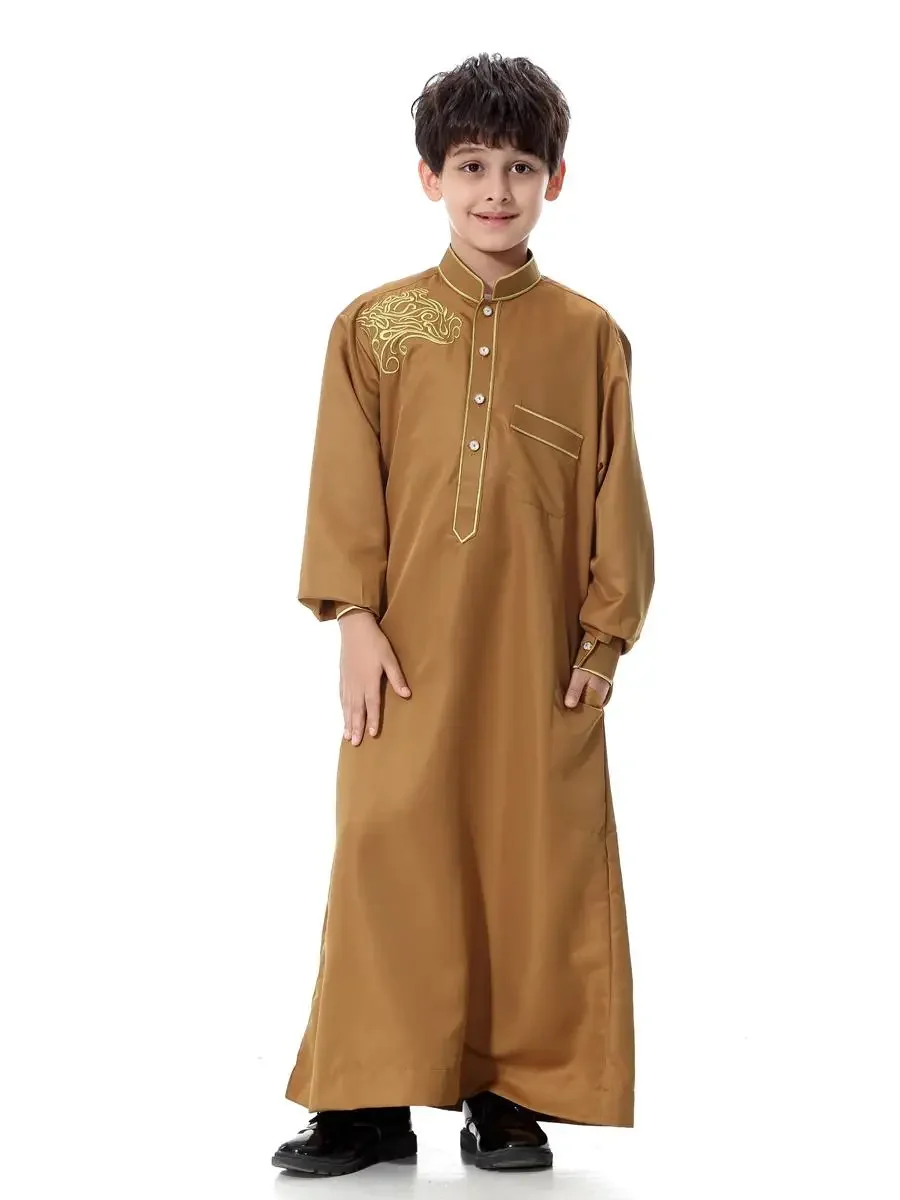 Фото Саудовская Аравия Детская одежда для мальчиков Thobe Jubba Dishdasha Abaya Ислам Мусульманский халат Кафтан Thobe Детское Пакистан Оман Платье на Ближнем Востоке №2