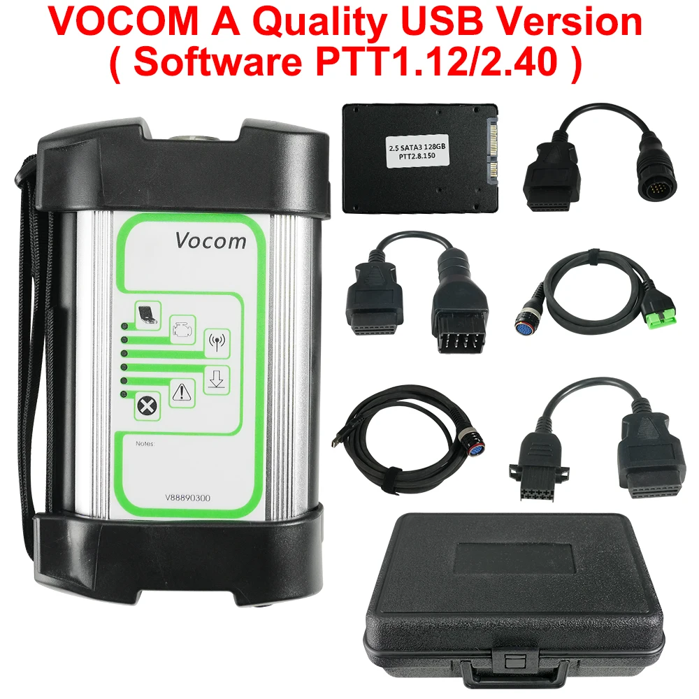 Тяжелый грузовик для Volvo vocom 88890300 V2.8.150, диагностика грузовика UD для Mack, ForVolvo, диагностика интерфейса Vocom для volvo penta