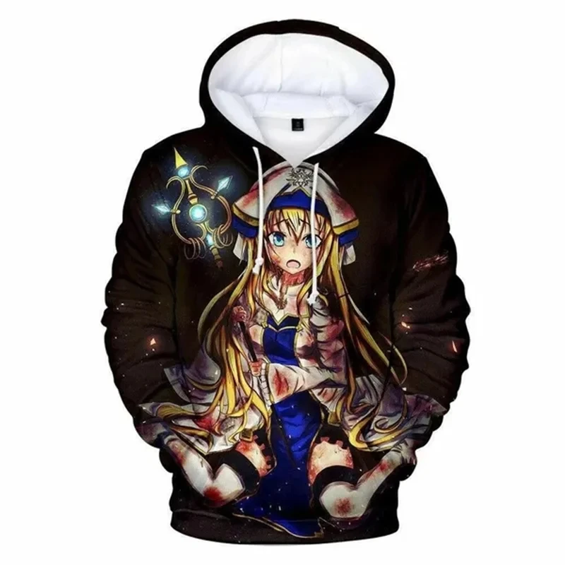 Фото Толстовка Goblin Slayer Priestess с аниме, Мужская толстовка, уличный пуловер в стиле Харадзюку, осенняя толстовка, повседневная универсальная спортивная одежда, пальто №5