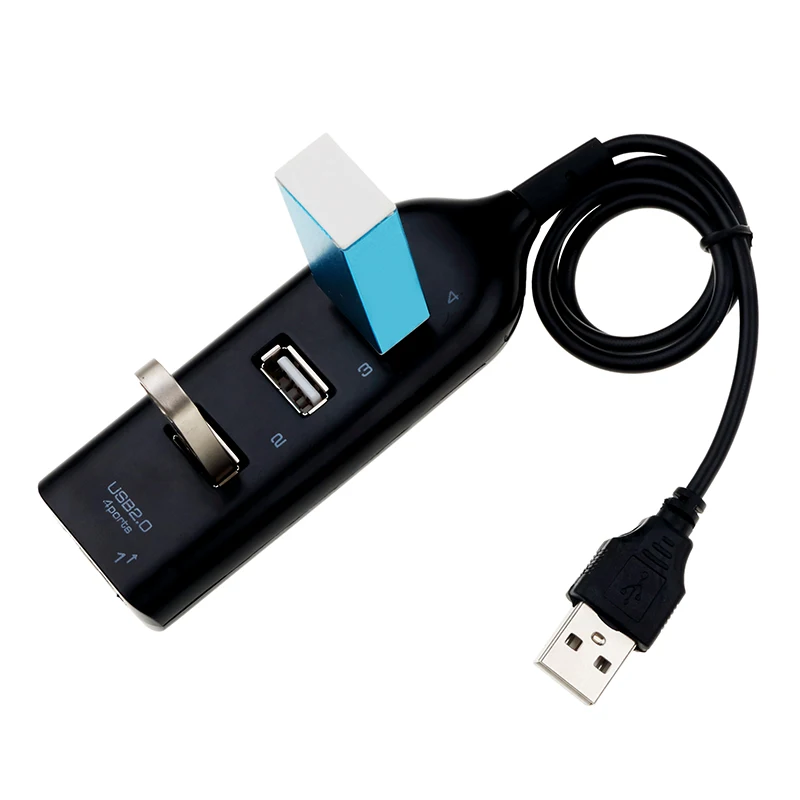 Фото 4-портовый телефон, с кабелем, мини USB-разветвитель, использует адаптер питания, высокоскоростной, с несколькими розетками для ПК №5