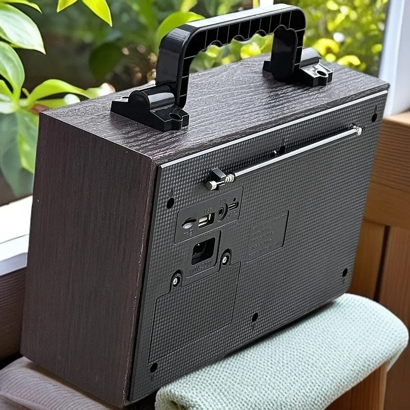 Фото MD-1942BT Винтажный радиодинамик с поддержкой Bluetooth FM AM SW 3-диапазонный HIFI стерео настольный звуковой ящик TF-карта USB AUX Многофункциональный №4