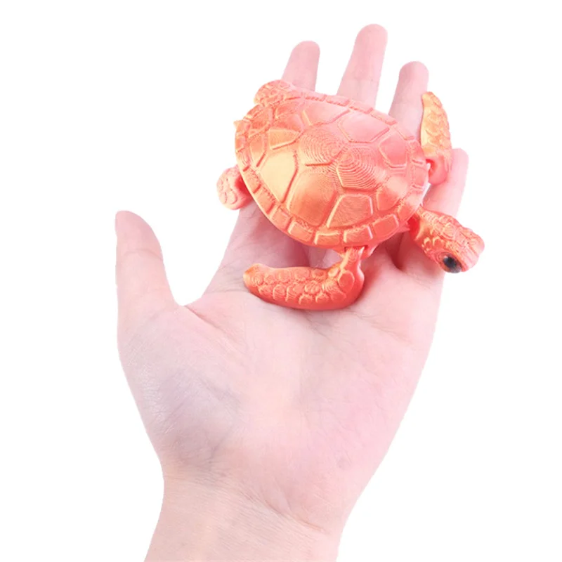 Фото 3D печать фигурки морской черепахи, многосуставные подвижные имитационные глаза для дома, аксессуары, детская игрушка в подарок, украшение для гостиной, стола №4