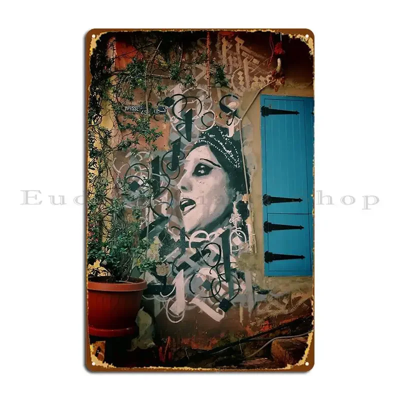 Fairuz Beirut Mar Street Art Металлическая табличка Настенная роспись Дизайнерский дизайн Дизайн Фреска Оловянная вывеска Плакат