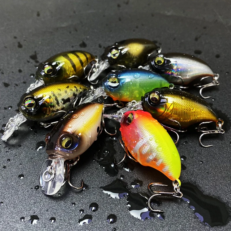 Фото Воблеры Topwater Crankbait 40 мм 8 г Мини Crank Lure Щука Форель Искусственная приманка Chattlerbait Брязкальца Isca Pesca Рыболовные снасти №2