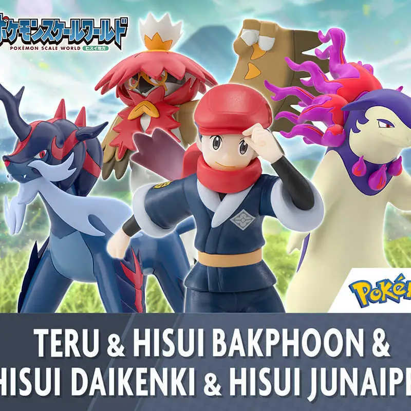 Подлинная Bandai Pokemon Scale World Hisui Samurott Typhlosion Decidueye Rei, аниме, экшн-фигурка, модель игрушки, подарок на день рождения