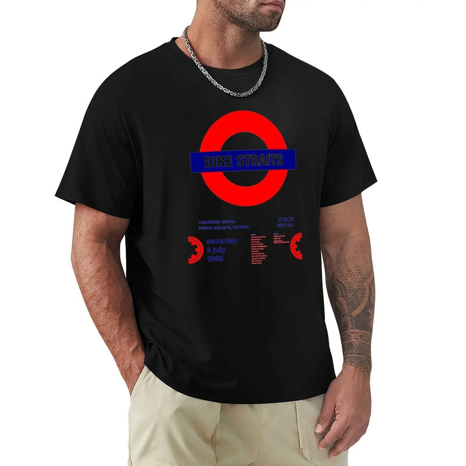 No 205 MY Dire Straits Póster de concierto largo Camiseta футболки с рисунком пот мужские однотонные футболки