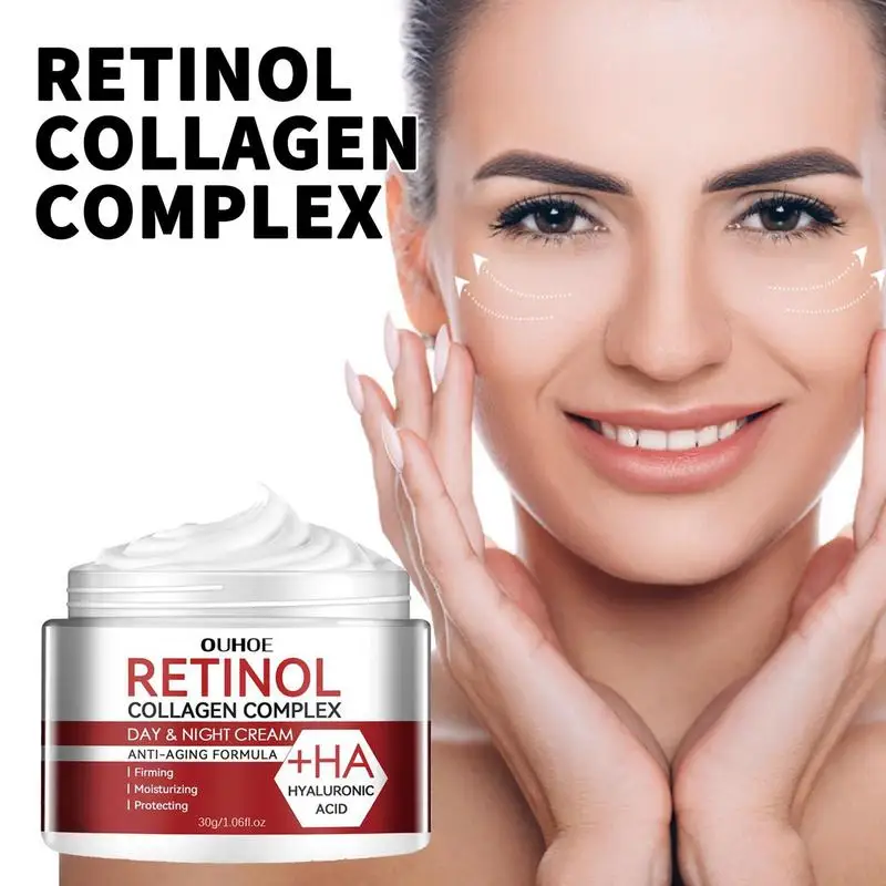 Увлажняющий крем для лица Retinol, Осветляющий крем для лица, антивозрастной питательный крем от морщин
