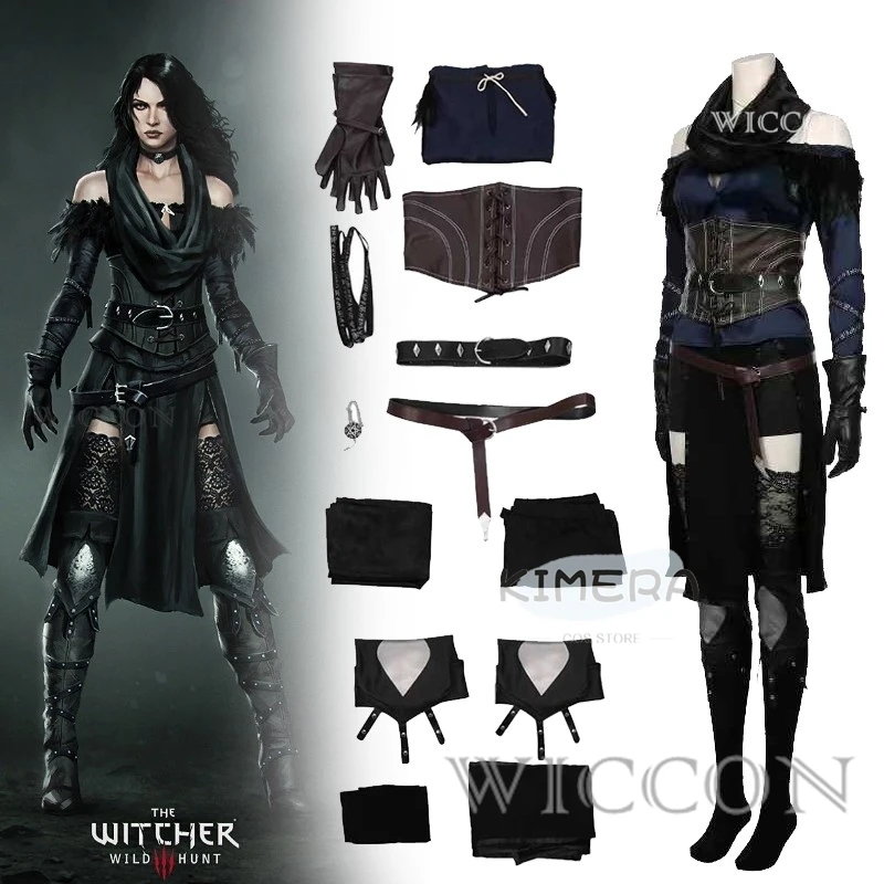 Witcher 3 Yennefer of Vengerberg Janka Jenny, карнавальный костюм, аниме, игра на Хэллоуин, женские брюки для взрослых, костюм Expo, наряд, парик