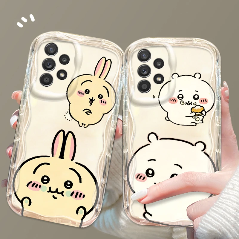 U-Usagi Cute Art C-Chiikawa для Samsung A55 A54 A53 A52 A35 A34 A33 A32 A25 A24 A23 A22 A21S A15 A13 A14 5G Wave Oil Soft