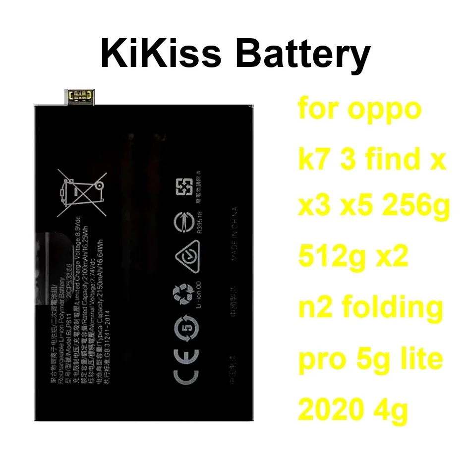 Аккумулятор для мобильного телефона 1780-4500 мАч BLP749 BLP755 BLP767 для Oppo K7 3 Find X X3 X5 256G 512G X2 N2 Folding Pro 5G Lite 2020 4G