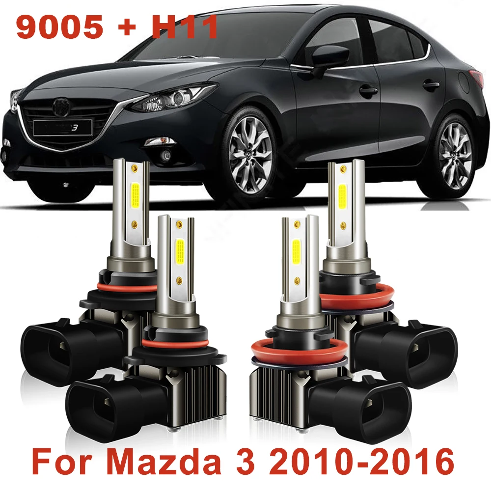 4x9005 H11 Светодиодные Лампы Для Автомобильных Фар