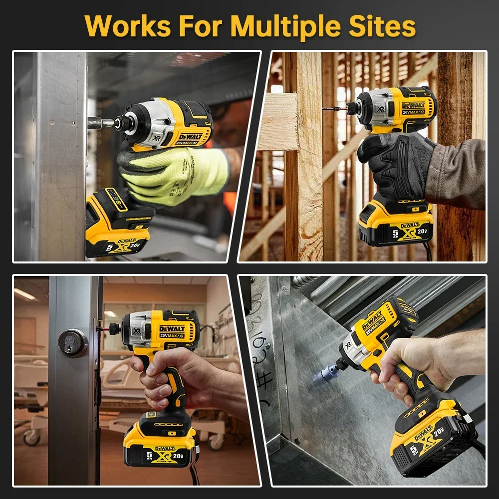 Фото DEWALT DCF887 электрическая дрель с алмазной литиевой батареей, литиевый бесщеточный ударный гайковерт, электрическая отвертка промышленного класса №4