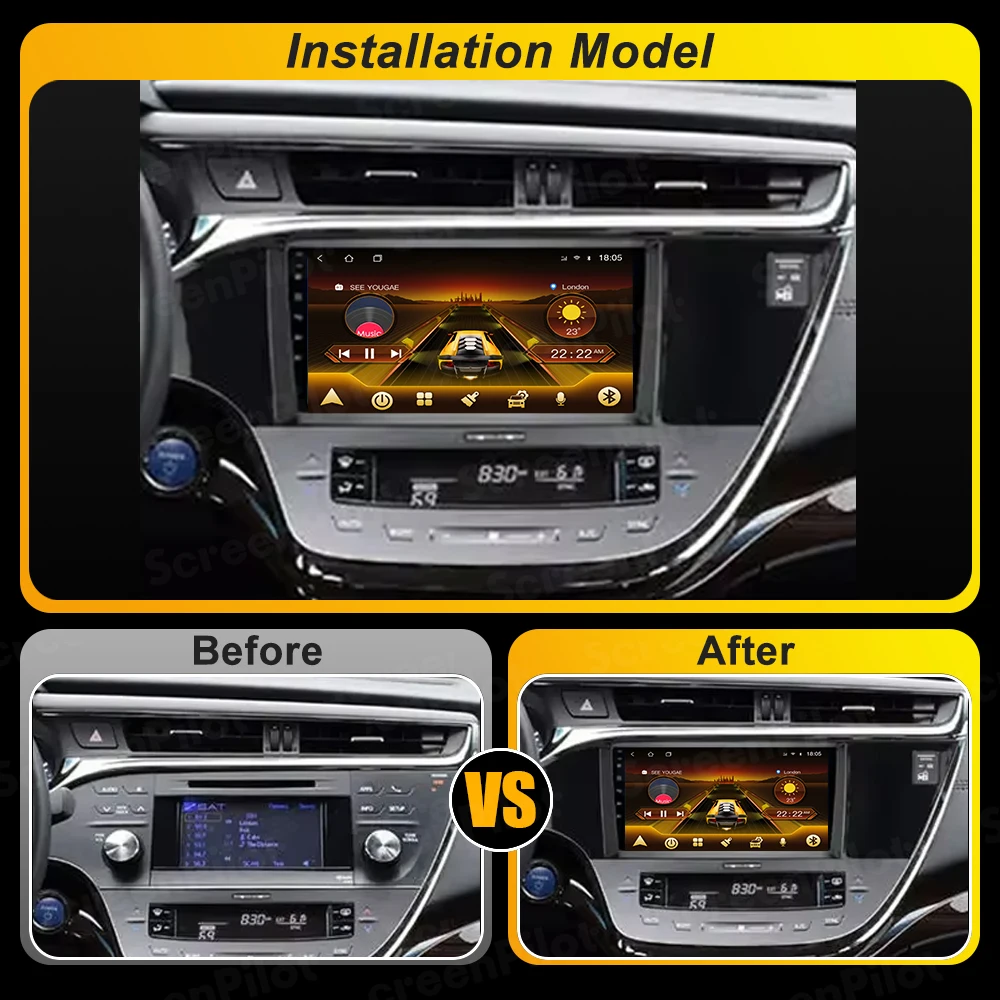 Фото Android 15 для Toyota Avalon 4 IV XX40 2012-2018 Автомобильный радиоприемник Стерео головное устройство Android Auto Carplay Беспроводной Android Auto Wi-Fi №3