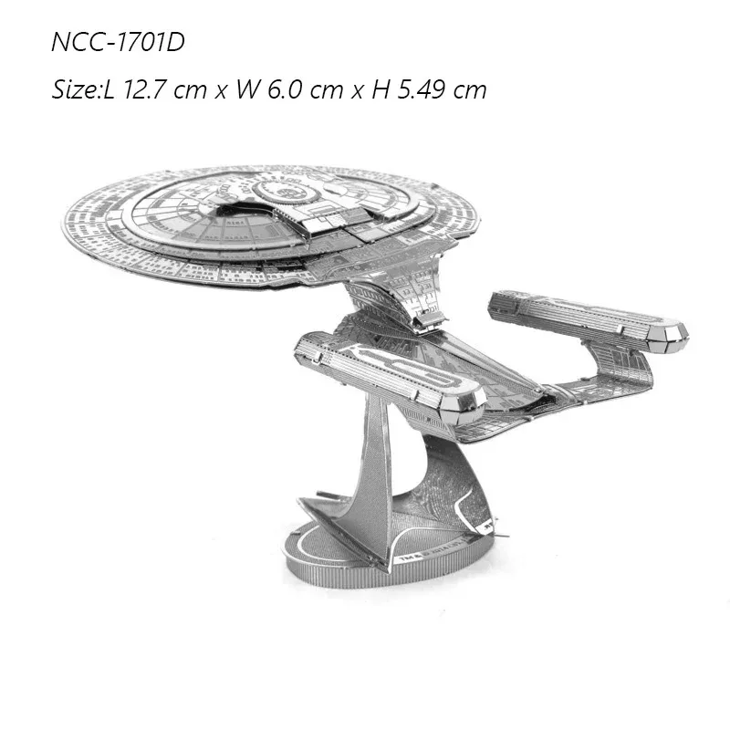 Фото 3D металлическая модель-головоломка Enterprise NCC-1701/NCC-1701D Klingon Vor Cha Bird of Prey, космический корабль, сборная модель, головоломка, игрушки №3