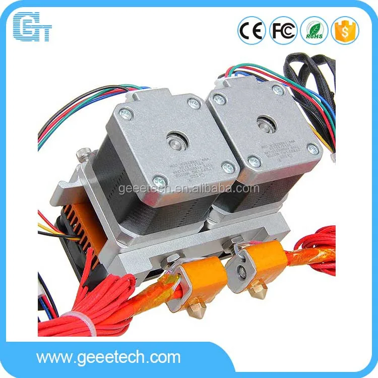 Фото Высокопроизводительный Экструдер Geeetech MK8 для 3D принтера с двумя печатными головками для продажи №4