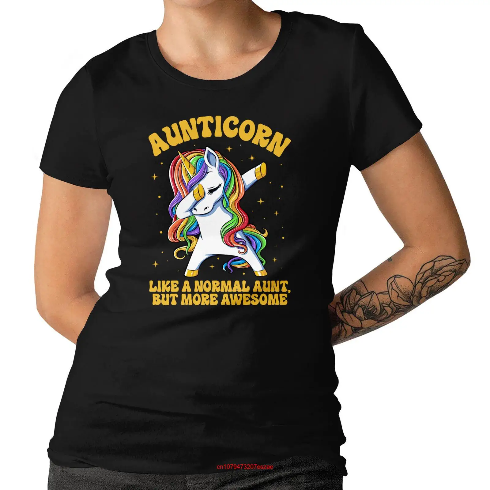Aunticorn как обычная тетя, но Удивительная женская футболка с милым единорогом длинным или коротким рукавом