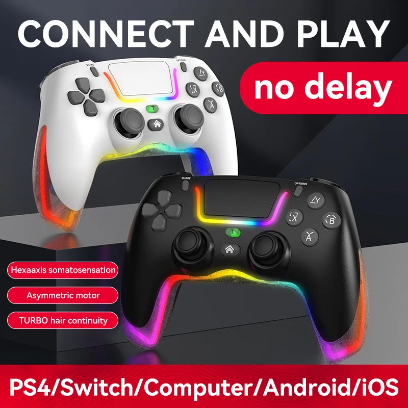 Беспроводной джойстик P07 2025 для PS4 Switch IOS/Android/ПК, игровой контроллер RGB, Bluetooth-ручка, аксессуары для консоли, геймпад