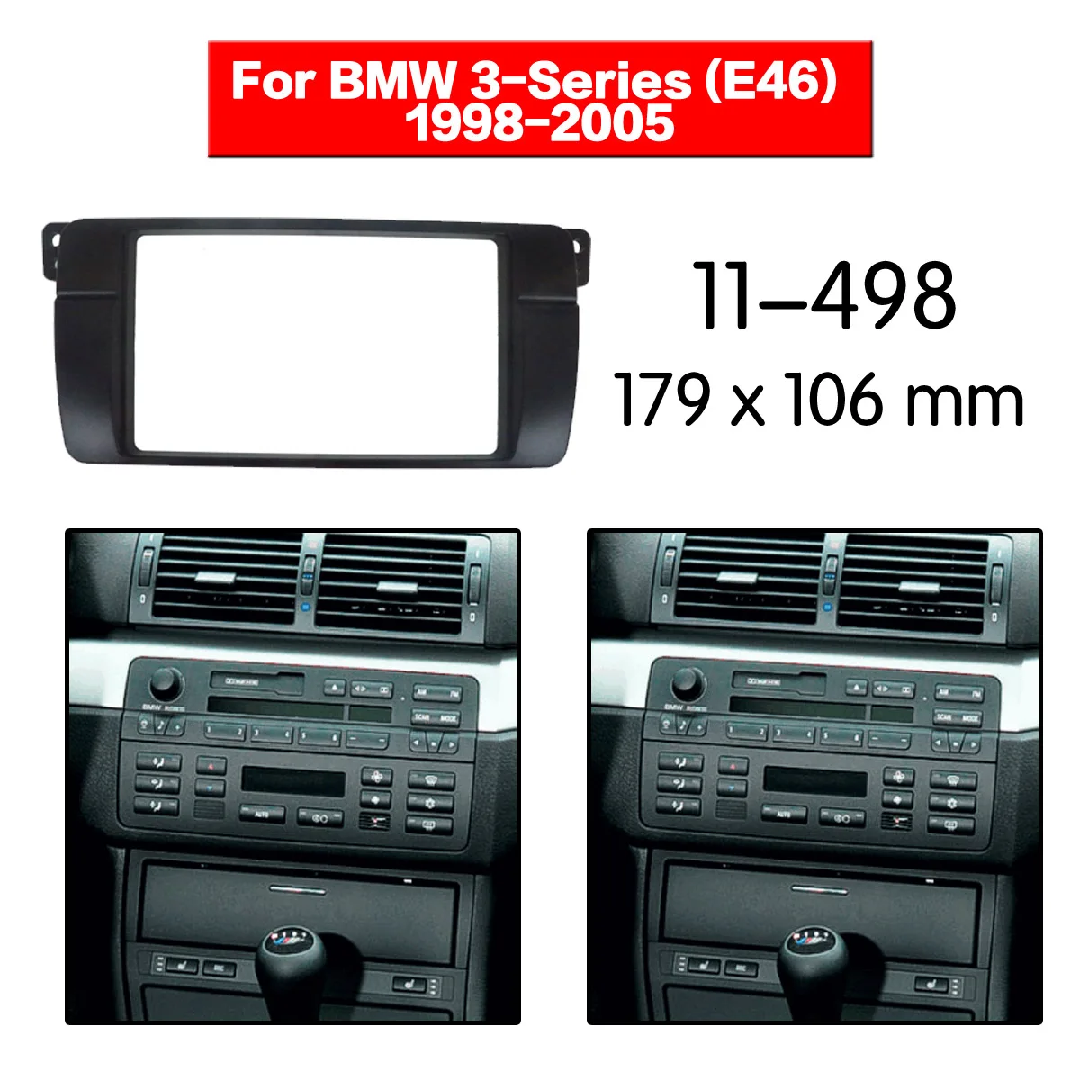Для BMW 3-Series E46 1998-2005 2Din панель модификации аудио DVD навигационная Панель рамка Автомобильная облицовка стерео радио