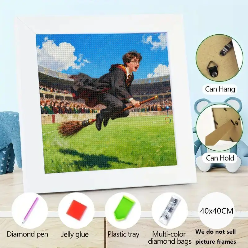 1 шт. DIY 5D алмазная живопись комплект Гарри Поттер Quidditch летающая метла волшебник полная дрель алмазная живопись ремесло для взрослых детей домашняя стена De