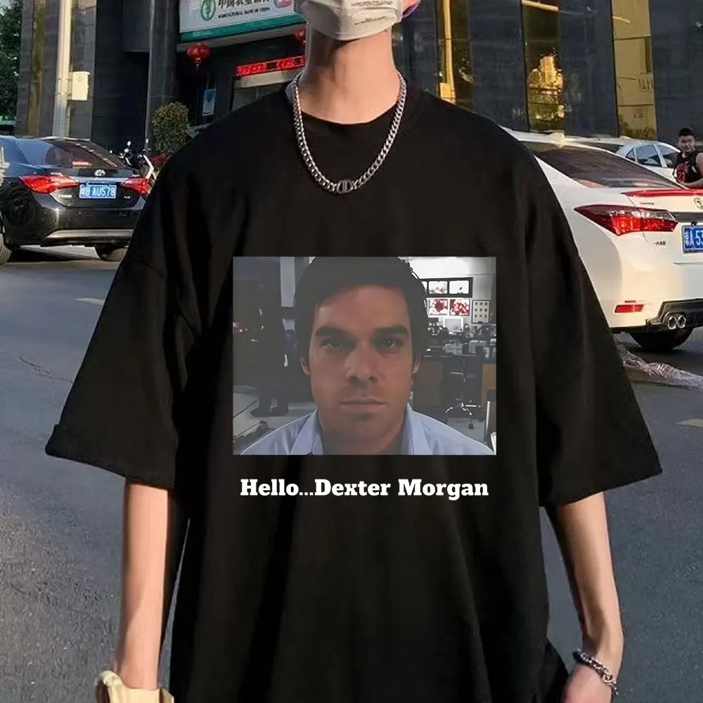 TV Play Hello Dexter Morgan Graphic T-shirts Men Women Clothing Fashion Casual Cotton Oversized Short Sleeve T Shirt Streetwear