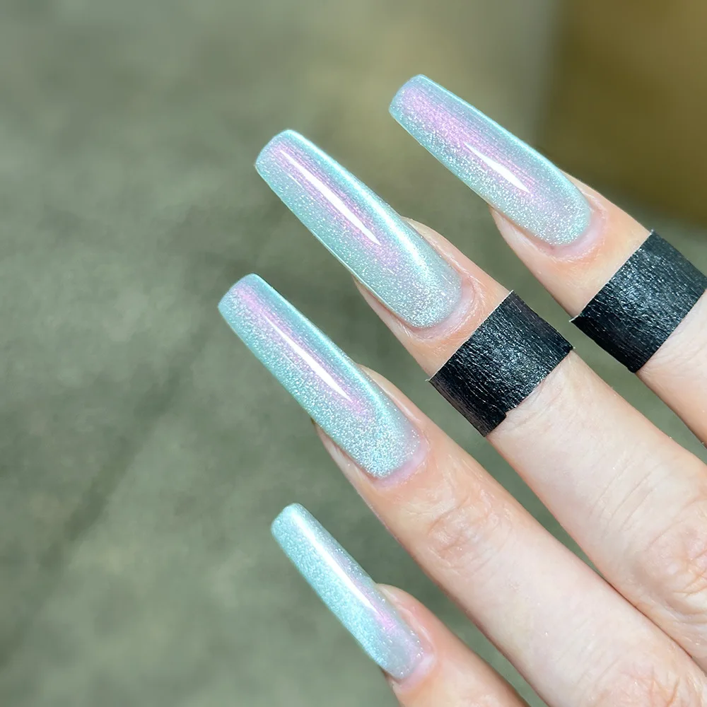 Фото Dreamy Mermaid Tears Cat Eye Series Гель-лак для ногтей 15 мл Полуперманентный Soak Off UV LED Ice Moon Магнитный гель для кошачьего глаза №2