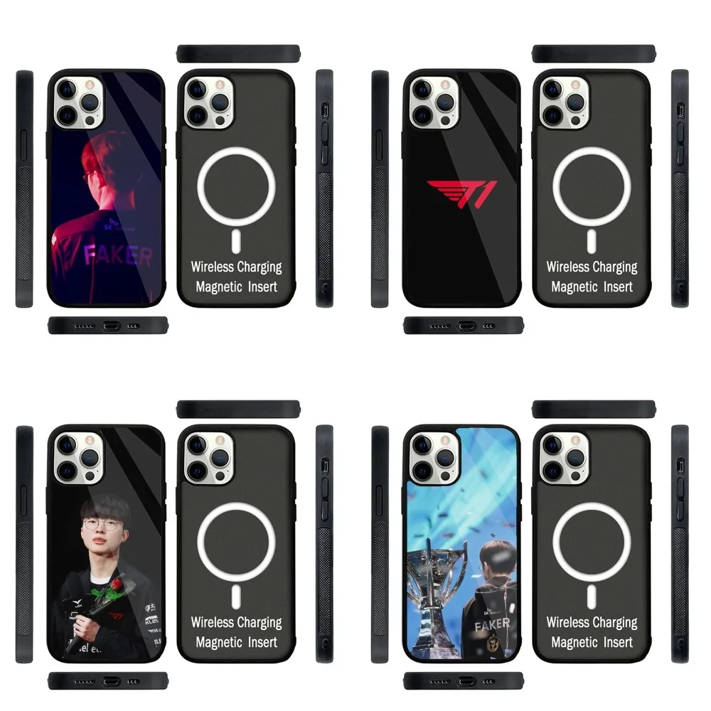 Чехол для телефона Faker T1 L-Lols с сильным магнитом для IPhone 15,14,13, Pro, Max, Plus, 11,12, Мини для беспроводной зарядки Magsafe