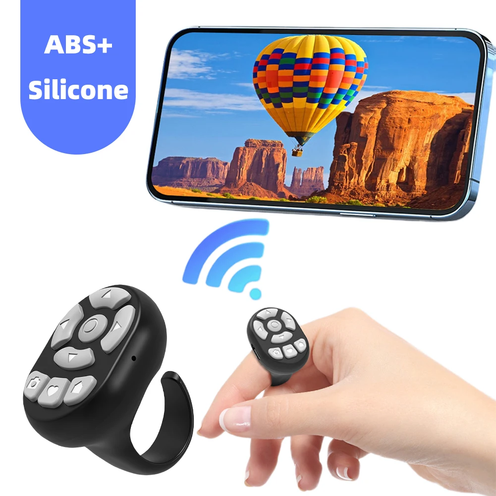 Мобильный телефон Mini Remoter Bluetooth-совместимая Беспроводная кнопка спуска затвора для селфи для TIK Tok прокручивающееся кольцо для iPhone iPad