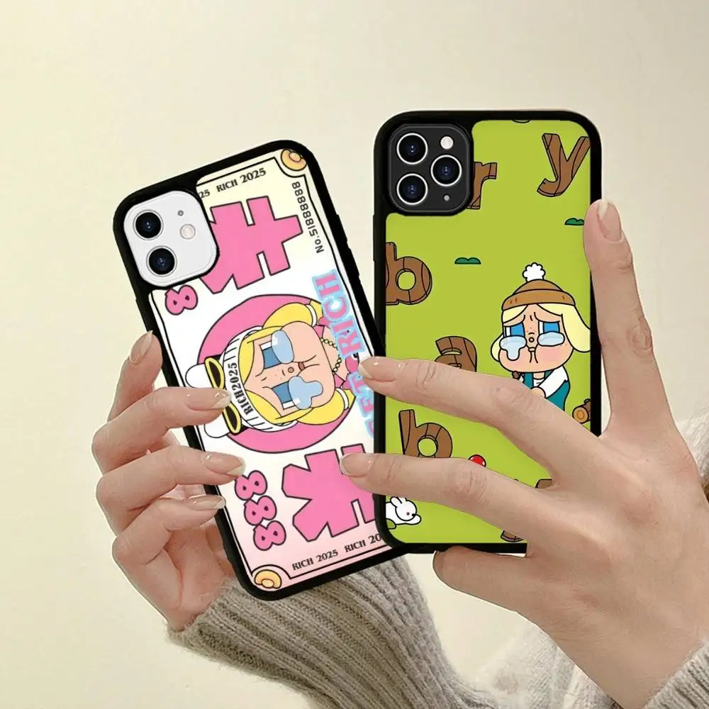 Милый чехол для телефона с куклой C-Crybaby, силиконовый чехол из ПК + ТПУ для Samsung S10 20, 30, 22, 23, 24 Plus Lite Ultra Cover